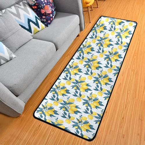 Miniatura 10 de MNSRUU Alfombra larga para pasillo colorido conchas en azul interior exterior alfombra antideslizante entrada alfombra para pasillo cocina piso 72 x