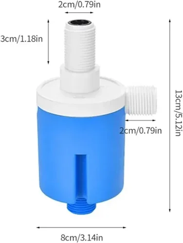 Miniatura 4 de Válvula de control de nivel de agua 1/2 "3/4" Válvula de control automático de nivel de agua Válvula de bola de flotador de tanque Torre Interruptor