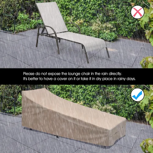 Miniatura 5 de Tangkula Sillón para exteriores, tumbona de patio con respaldo ajustable, sillón reclinable para piscina exterior con marco de acero resistente