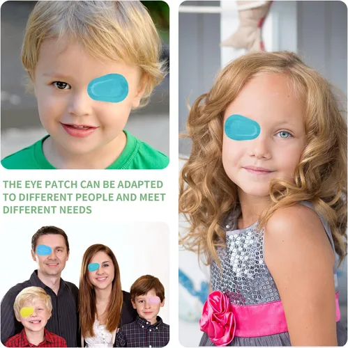 Miniatura 4 de 60 parches adhesivos para los ojos para adultos, parche transpirable colorido para niños, niñas con ojo perezoso Colorido-60 piezas