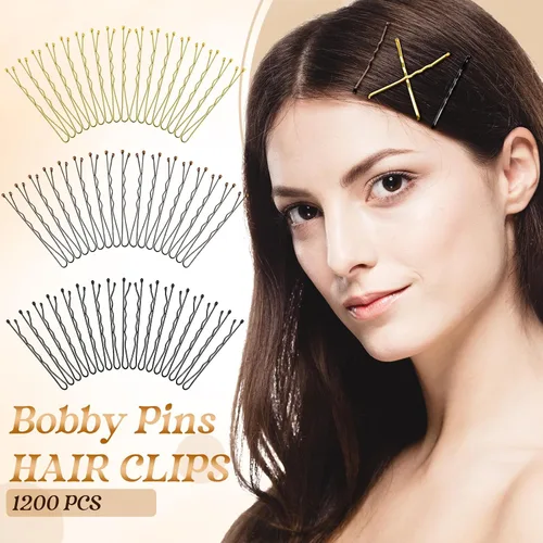Miniatura 2 de Tigeen Juego de 1200 horquillas de pelo de 2 pulgadas para mujer, horquilla invisible sin dolor con estuche de almacenamiento para peluquería, sala