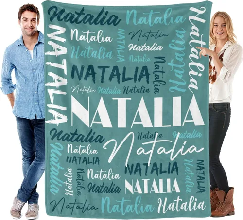 Miniatura 36 de Manta personalizada para niños y adultos, manta personalizada con nombre, manta de franela personalizada con nombre, manta personalizada con nombre