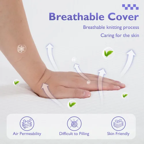 Miniatura 3 de Colchón individual XL de alta calidad, espuma viscoelástica de gel de 12 pulgadas para un sueño fresco y alivio de presión, firmeza media