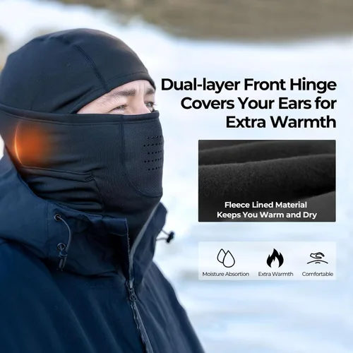 Miniatura 3 de KastKing Pasamontañas de niebla de montaña de invierno para hombres y mujeres, equipo ideal para clima frío para pesca en hielo, motos de nieve
