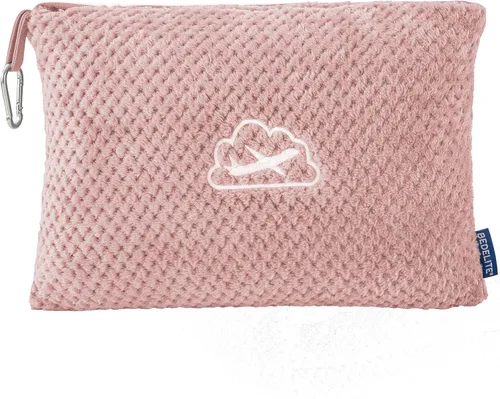 Miniatura 12 de BEDELITE Manta de viaje con bolsa, manta de forro polar jacquard ultrasuave con funda para equipaje y clip para mochila, manta de avión, esencial