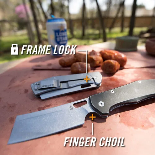 Miniatura 5 de Gerber Gear Flatiron Cuchillo de Bolsillo Plegable, Cuchillo Plegable de Acero Inoxidable EDC con Hoja de Cuchilla de 3.6" y Clip de Bolsillo, Negro