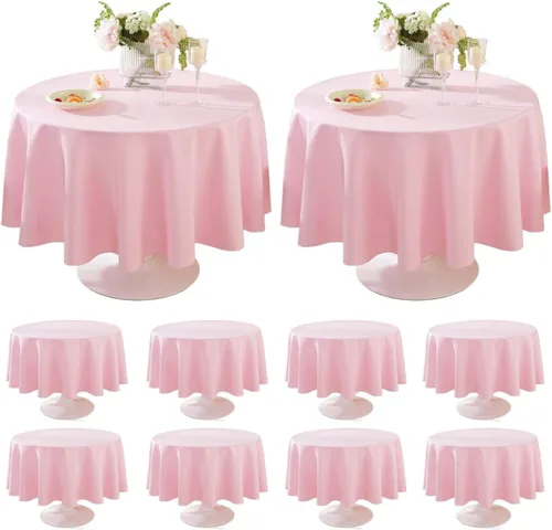 Miniatura 18 de Paquete de 5 Manteles Cuadrados 60 x 60 Pulgadas de Carbón, Mantel de Poliéster Lavable para Uso en Hogar, Fiesta, Boda o Restaurante.