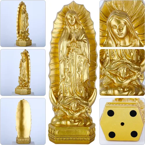 Miniatura 6 de orenm Figura de estatua de Nuestra Señora de Guadalupe de 8 pulgadas de alto, colección de estatua de María de Guadalupes, religiosa católica