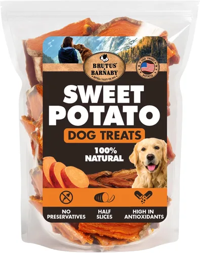 Miniatura 15 de BRUTUS & BARNABY Golosinas de batata para perros – Apoya estómagos sensibles con golosinas hipoalergénicas cultivadas en EE.UU. que huelen tan bien