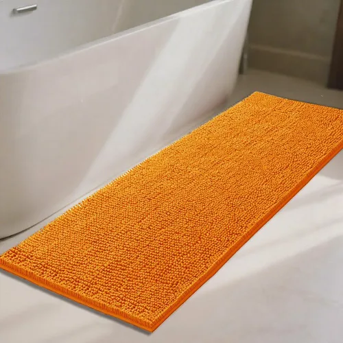 Miniatura 19 de Alfombras de baño 47x17 pulgadas, súper absorbentes, suaves, gruesas, lavables a máquina, alfombra de baño de chenilla, antideslizante para piso