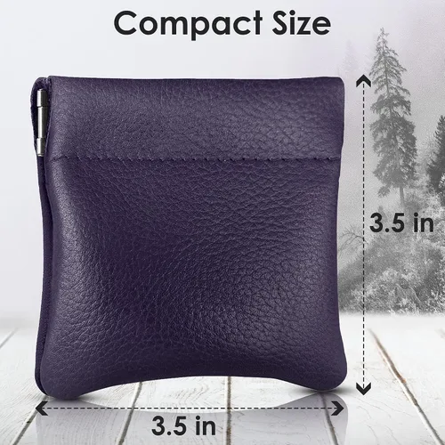 Miniatura 45 de Monedero clásico a presión, de cuero, para hombre de Nabobb, negro
