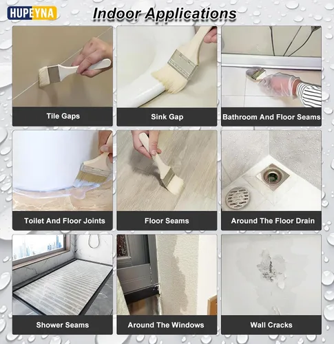 Miniatura 8 de Agente impermeable invisible, sellador impermeable Hupeyna de 1.32 galones, pegamento impermeabilizante, agente de revestimiento transparente a