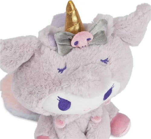 Miniatura 4 de GUND Sanrio Kuromi - Peluche de unicornio, animal de peluche prémium para edades de 1 año en adelante, morado, 6 pulgadas
