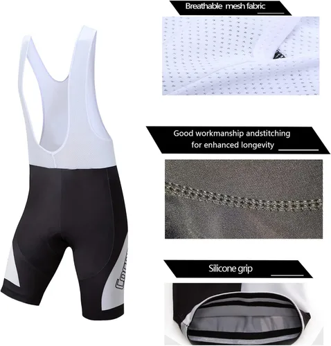 Miniatura 92 de Coconut Ropamo CR - Conjunto de camiseta de ciclismo para hombre, con cremallera y bolsillo con pantalones cortos con acolchado 4D