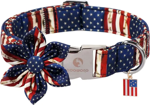 Miniatura 44 de DOGWONG Collar de perro arcoíris con bonito lazo para el Mes del Orgullo LGBT - Collar ajustable y cómodo para perros grandes, medianos y pequeños