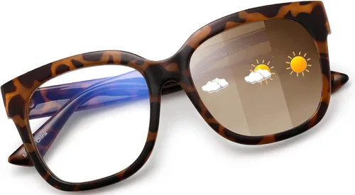 Miniatura 14 de JIM HALO Gafas de luz azul extragrandes para mujer, gafas de luz azul con montura cuadrada y gruesa para computadora, reducen la fatiga ocular