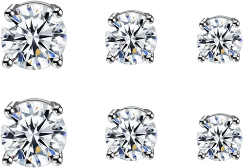 Aretes de plata de ley 925 con circonita cúbica para mujeres y hombres, aretes de perlas cultivadas de agua dulce naturales, hipoalergénicos