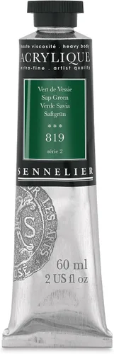 Miniatura 43 de Sennelier Acrílico para artistas extrafinos, 2.0 fl oz, luz verde cromo S3
