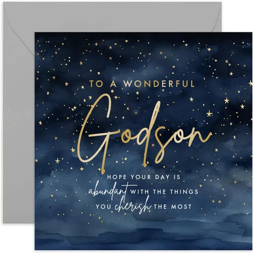 Miniatura 7 de Tarjeta de cumpleaños para nieto - Diseño de estrellas maravillosas - Tarjeta de cumpleaños masculina para hombres - Adulto, adolescente, niño