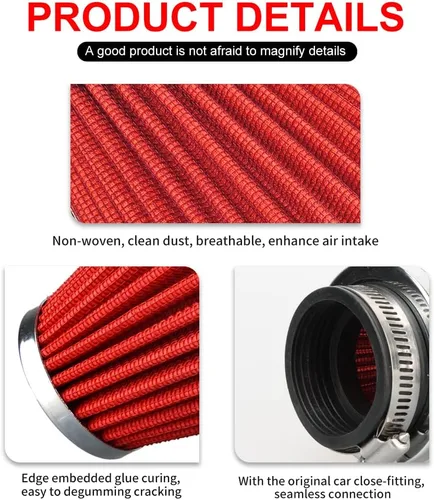 Miniatura 4 de NIBBI Filtro de aire universal para motocicleta, filtros de aire universales para motocross, 1.378 in, para motocross, pit bike, mini bicicleta