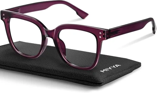 Miniatura 18 de miyya Gafas de luz azul para mujeres y hombres – Monturas gruesas de gran tamaño bloqueador de luz UV y azul, accesorios elegantes para gafas