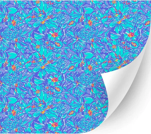 Miniatura 25 de HTV4U Vinilo de transferencia de calor con estampado floral (flor de acacia, 13.5 x 12 pulgadas), vinilo impreso para planchar, papel de prensa