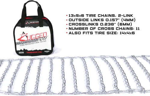 Miniatura 2 de El par de cadenas de neumáticos de 2 eslabones de The ROP Shop 13x5x6 para sopladores de nieve Troy-Bilt, Ariens y Husqvarna