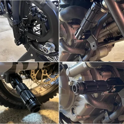 Miniatura 8 de M8 Estriberas Plegables para Motocicleta Estriberas Delanteras Coche Eléctrico Antideslizantes Reposapiés Traseros Bicicleta 90 Grados Fijo Plegable