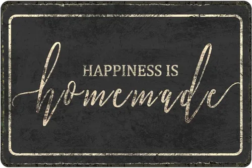 Letrero de metal con texto en inglés «Happiness is Homeade» para cocina, decoración de pared, estilo granja, vintage, decoración de pared,