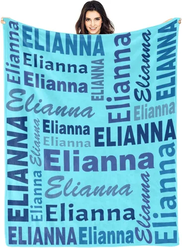 Miniatura 16 de Manta personalizada con nombre, manta personalizada con nombre, manta personalizada para adultos, niños y bebés, manta personalizada con monograma