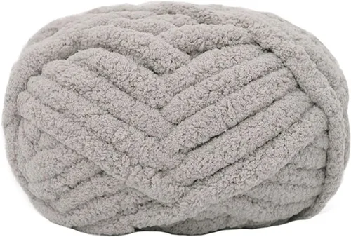 Miniatura 16 de Hilo de felpilla de punto grueso para mantas de tejer a mano, súper suave para mantas grandes jumbo (color rosa claro)