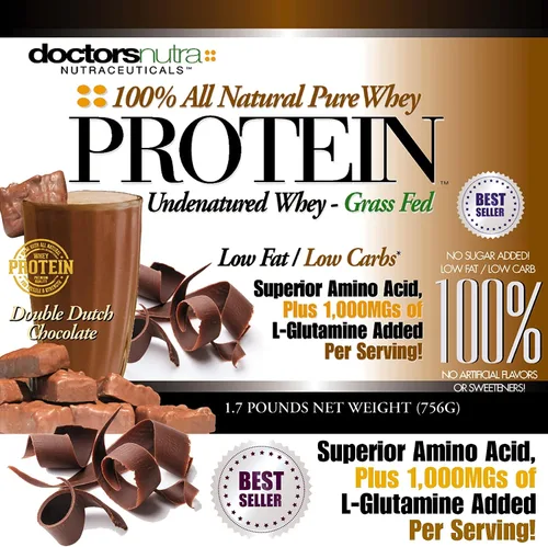 Miniatura 7 de Pure 100% - Proteína de suero sin desnaturalizar alimentada con pasto, baja en carbohidratos, baja en grasa, doble sabor a chocolate holandés