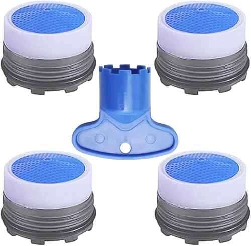 BOETOADG 4 piezas de aireador de grifo M16.5, piezas de repuesto para grifo aireador de grifo enchufable para cocina, baño, fregadero aireador con