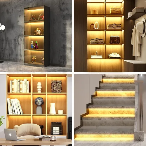 Miniatura 9 de Kit de Tiras de Luz LED Premium: 6 x 12 Barras Conectables + Interruptor Basculante para Iluminación Ambiental Blanca Cálida en Gabinetes, Closets