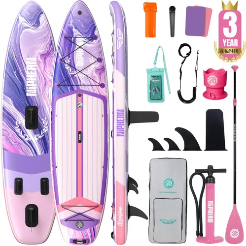 Miniatura 18 de Niphean Tabla de remo inflable (extra grande) para 2+1 personas/familia, capacidad de 500 libras, tabla de remo con accesorios de SUP, tabla de remo