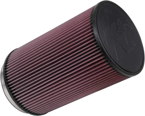 K&N Filtro de aire universal con abrazadera original de alto flujo: alto rendimiento, premium, lavable: diámetro de la brida: 6 pulgadas, altura del
