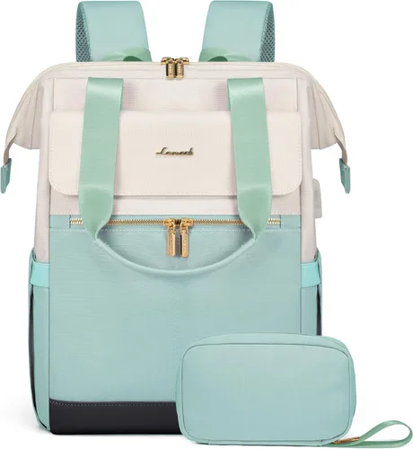 Miniatura 14 de LOVEVOOK Mochila para laptop para mujeres, mochila de trabajo convertible con bolso con puerto USB, Trabajo