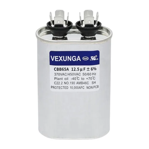 Miniatura 72 de VEXUNGA - 25/5 uF 25+5 MFD 370V o 440V Condensadores redondos de arranque dual 25 5 uF 370 440 Volt VAC CBB65 Condensadores para acondicionador