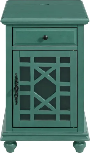 Miniatura 18 de Martin Svensson Home Elegante mesa auxiliar para silla con potencia, 24 pulgadas de ancho x 16 pulgadas de profundidad x 25 pulgadas de alto, negro