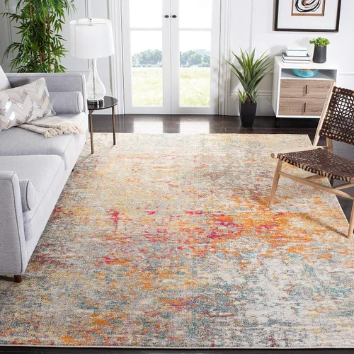 Miniatura 52 de SAFAVIEH Colección Madison - Alfombra de acento 2'2" x 4', negro y dorado, diseño abstracto moderno, no desprende pelusa y fácil cuidado, ideal