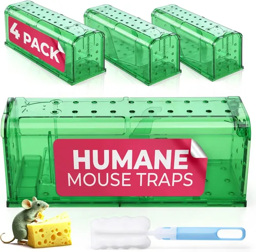 Miniatura 10 de Trampa Humana para Ratones Paquete de 2 - No Mata - Trampas para Ratones Vivos para Interiores para Uso Doméstico - Trampas Reutilizables