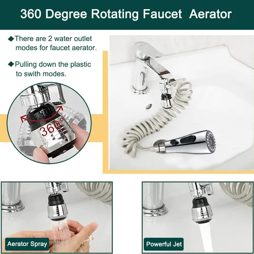 Miniatura 5 de Accesorio de manguera para grifo de cocina, accesorio rociador de fregadero con cabezal de repuesto de rociador, manguera de retroceso de 79