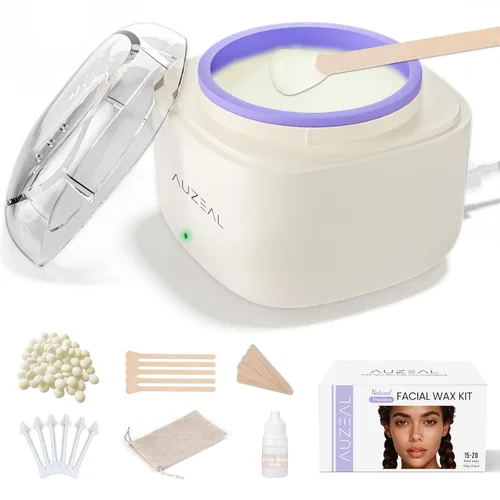 Miniatura 11 de Kit de cera nasal para hombre, mini calentador de cera para depilación, mini kit de cera para nudos y orejas, cuentas de cera de 3.53 onzas, 40 Gris