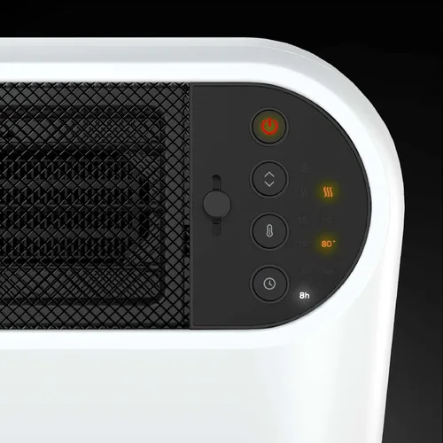 Miniatura 5 de Honeywell ThermaWave 6 Calentador de espacio con tecnología cerámica, color blanco, calentador de cerámica con termostato programable