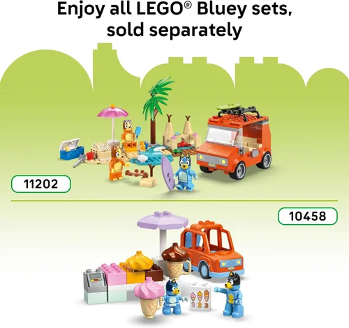 Miniatura 7 de LEGO DUPLO Bluey: Casa Familiar de Bluey con Juego de Memoria - Juguete para Niños Pequeños de 3+ Años - Set de Juego de Memoria Incluye Figura