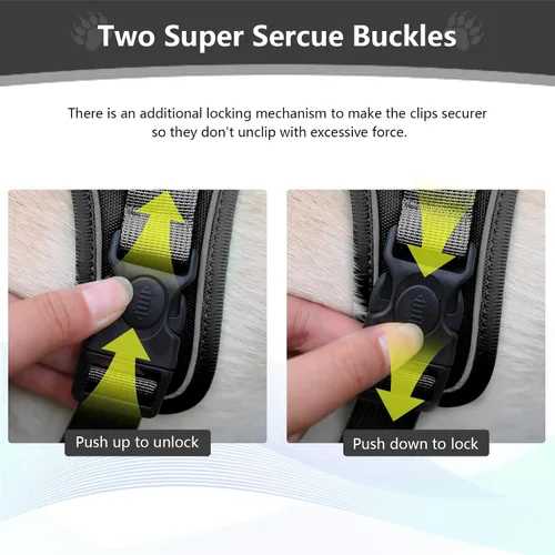 Miniatura 5 de Arnés mejorado para perro con soporte AirTag, chaleco ajustable a prueba de escapes para perros grandes al aire libre, chaqueta suave y transpirable