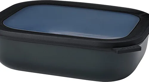 Miniatura 25 de Mepal Cirqula - Recipiente circular rectangular para almacenar y servir alimentos con tapas transparentes, perfecto para preparación de alimentos