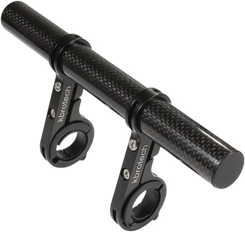Miniatura 8 de Extensor de manillar de bicicleta, extensión de manillar doble, soporte de montaje de fibra de carbono con soporte de aleación de aluminio, ahorro