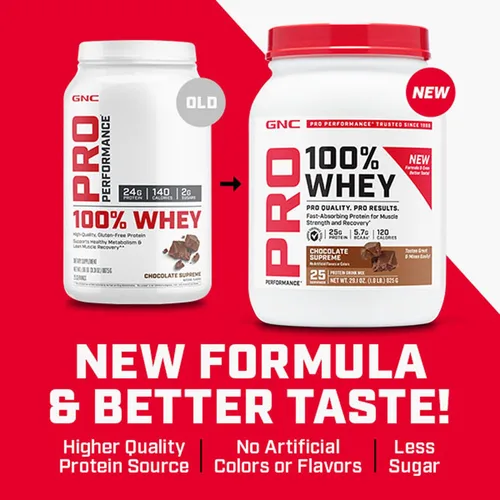 Miniatura 3 de GNC Pro Performance 100% proteína de suero en polvo Apoya el metabolismo saludable y la recuperación muscular magra Chocolate Supreme 12