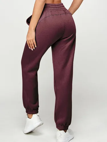 Miniatura 30 de IUUI Pantalones deportivos de cintura alta para mujer, con bolsillos, de algodón, holgados, atléticos